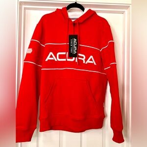 NWT ACURA Official Product - Men's Bright Red Hoodie Sweatshirt Super Rare